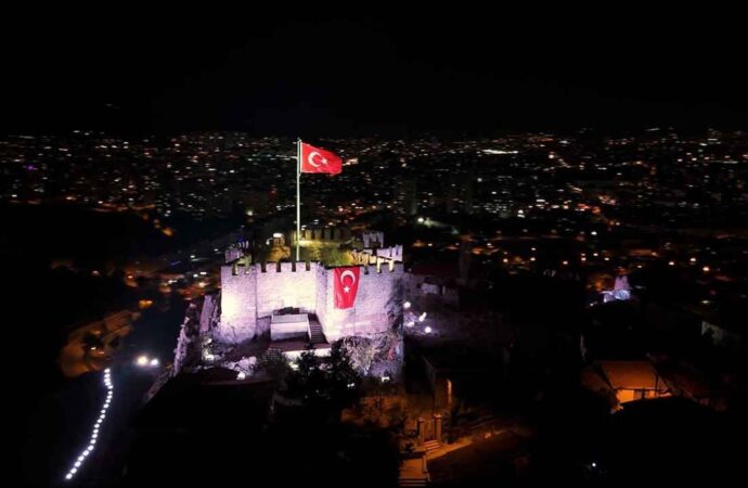 Başkentteki Cumhuriyet coşkusu havadan görüntülendi