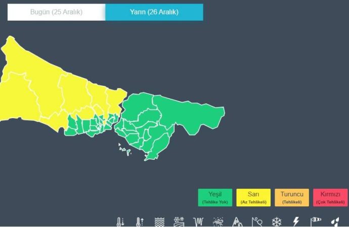 İstanbul Valiliği’nden fırtına uyarısı