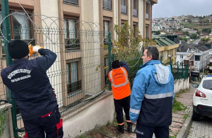 Büyükçekmece’de canlılara zarar veren jiletli teller kaldırılıyor