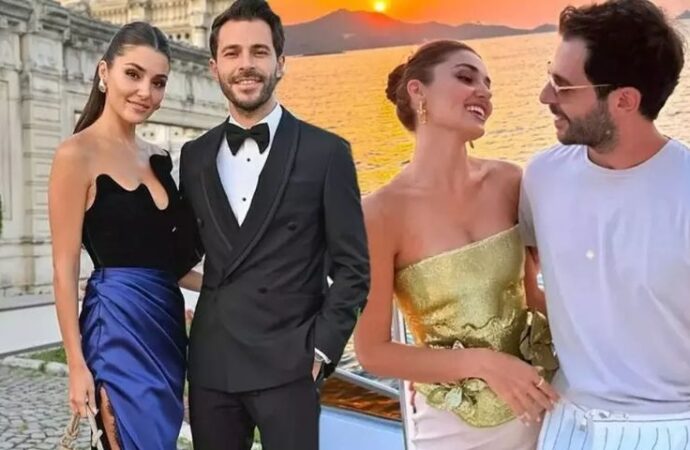 Hande Erçel ve Hakan Sabancı’dan romantik tatil pozları!